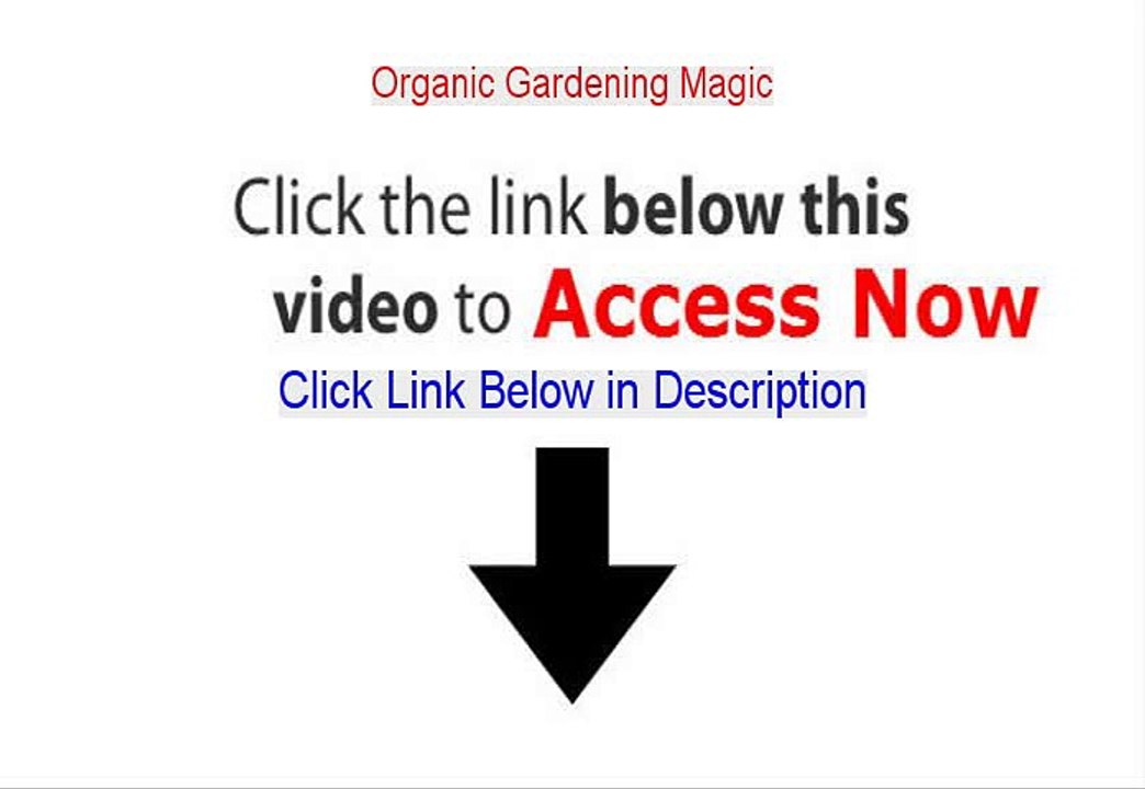 Organic Gardening Magic Free Download - Instant Download
