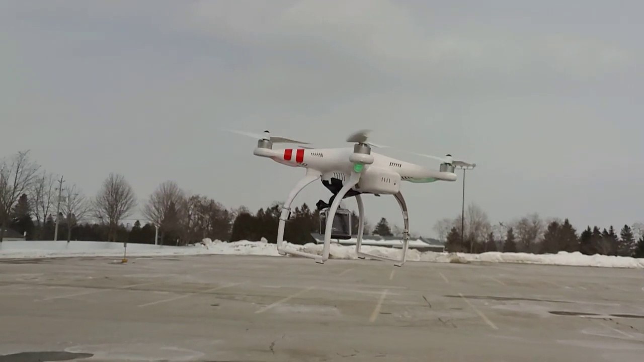 Winter Fun with the DJI Phantom 2 with a GoPro 3+ Black attached.