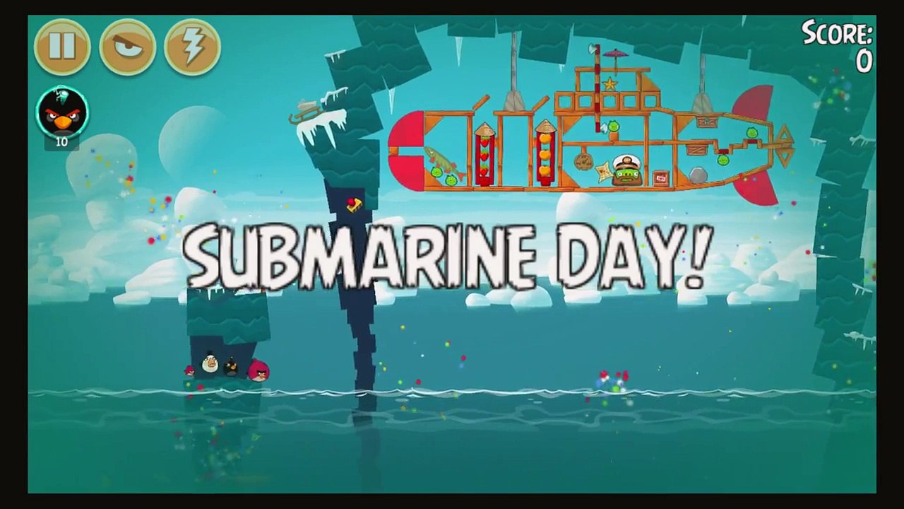 Angry Birds Seasons  The Pig Days - Submarine Day! Walkthrough 3 Stars