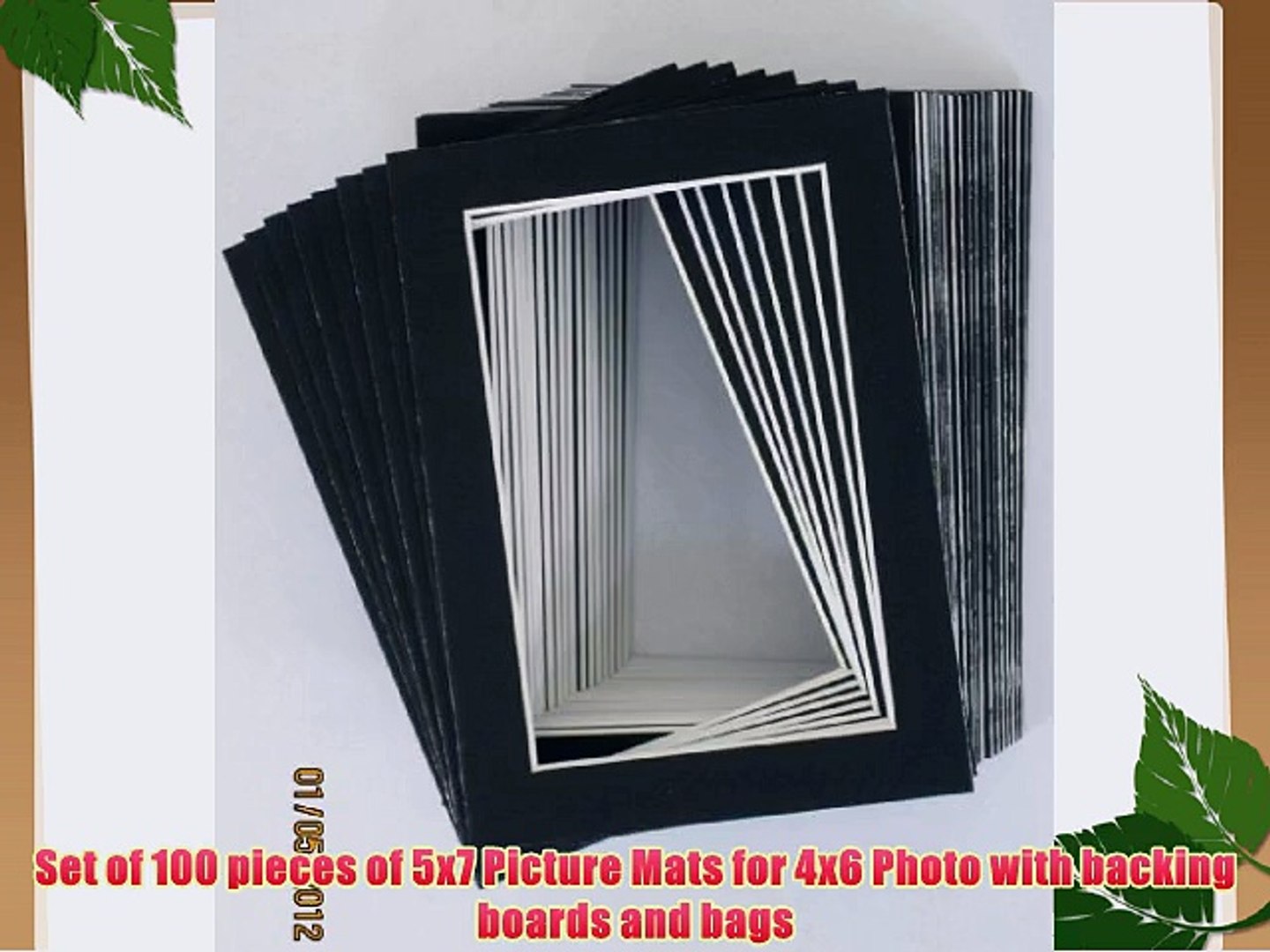 100 Pcs Of 5x7 Black Picture Mats Mattes Matting For 4x6 Photo