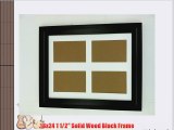 18x24 Black Frame with White Picture Mat for 4 8x10 Pictures or Photos Great Hoilday Item