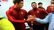 Cristiano Ronaldo greeting Lionel Messi before Argentina vs Portugal 2014