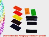 7 Colors Filters Flash Photography Gel Strips For Speedlite