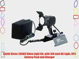 Smith Victor 280BK Video Light Kit with 100 watt DC Light BP3 Battery Pack and Charger