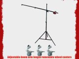 Studiohut Premium Telescopic Boom Stand Support Kit with Counter Weight and Wheel Casters