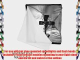 Fotodiox Pro 28x28 Umbrella Softbox Kit with Tri-Flash Bracket   Radio Trigger fits Nikon Tri-Flash