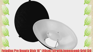 Fotodiox Pro Beauty Dish 16 (40cm) kit with honeycomb Grid (50 degree) for Novatron M Series
