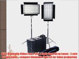 ALZO Dimmable Video Pan-L-Lite 2 Light Quad Kit w/cases - 2 sets of light bulbs - compact dimmable