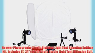 Neewer Photography Studio Lighting Light Tent Shooting Softbox Kit includes (1) 24/60cm Photo