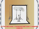 ePhoto K103 Studio Lighting Kit with Carrying Case with 6x9 Foot Black and White Muslin Backdrop