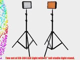Neewer Photography 304 LED Studio Lighting Kit including (2)CN-304 Dimmable Ultra High Power