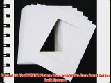 Pack of 20 12x16 WHITE Picture Mats with White Core Bevel Cut for 8x12 Pictures