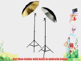 ePhoto 6 Umbrellas Photography Studio Off Camera Flash Lighting Kit TWO Flash Shoe Mounting