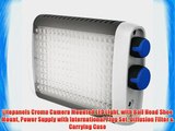 Litepanels Croma Camera Mounted LED Light with Ball Head Shoe Mount Power Supply with International