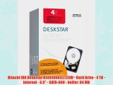Hitachi IDK Deskstar H3IK40003272SW - Hard drive - 4 TB - internal - 3.5 - SATA-600 - buffer: