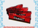 GSkill Ripjaws Z Series 2133 CL 11.0 16GB Memory Kit - Red (4 x 4GB DDR3 Quad Channel Intel