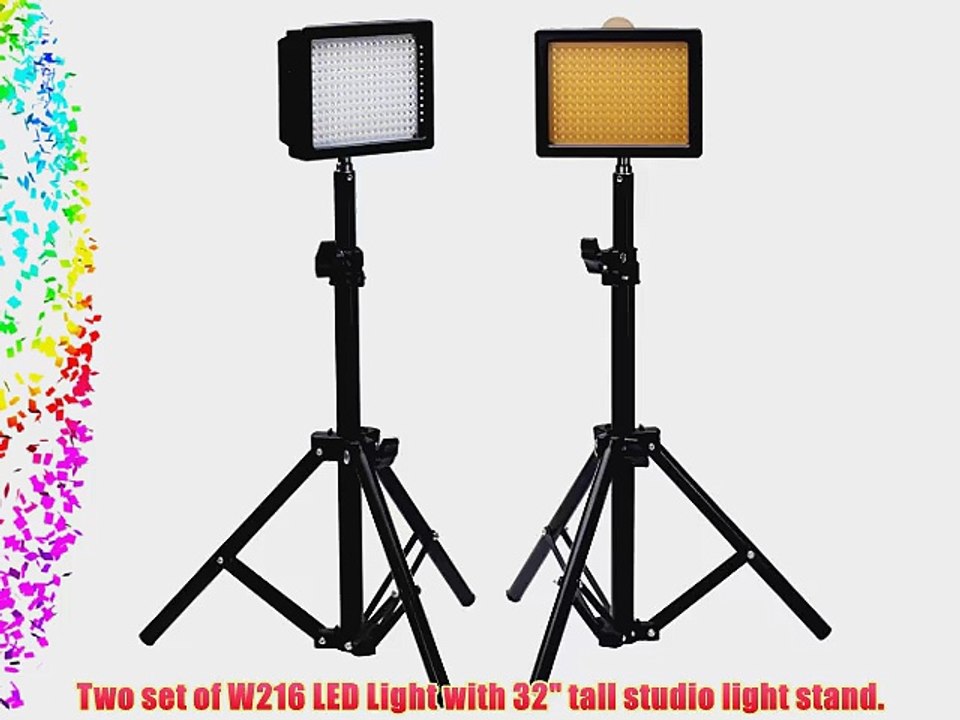 Bestlight? Photography 216 LED Studio Lighting Kit including (2)W216 Dimmable Ultra High Power
