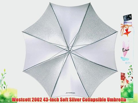 Westcott 2002 43-Inch Soft Silver Collapsible Umbrella
