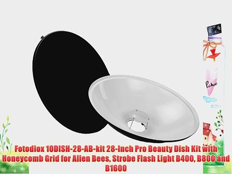 Fotodiox 10DISH-28-AB-kit 28-Inch Pro Beauty Dish Kit with Honeycomb Grid for Alien Bees Strobe