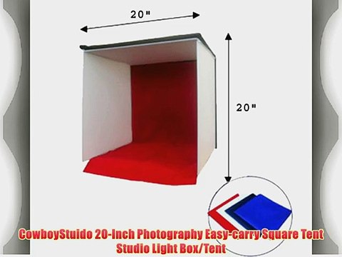 CowboyStuido 20-Inch Photography Easy-carry Square Tent Studio Light Box/Tent