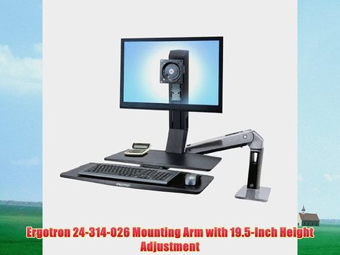 Ergotron 24-314-026 Mounting Arm with 19.5-Inch Height Adjustment