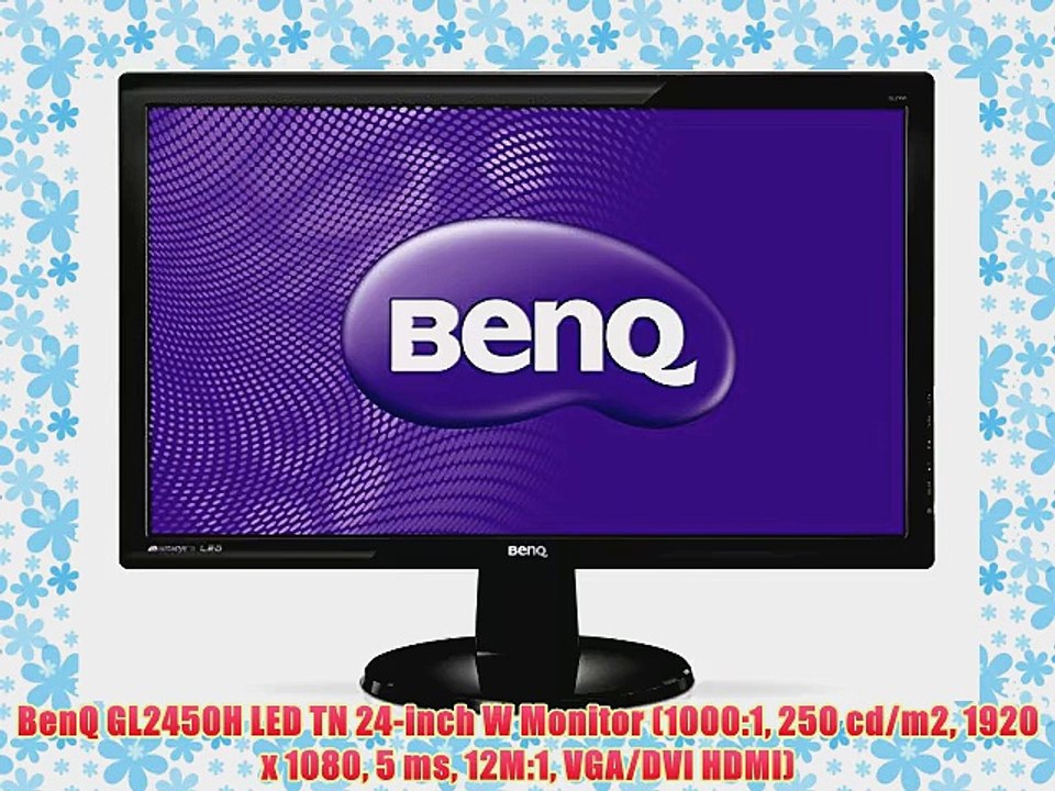 BenQ GL2450H LED TN 24-inch W Monitor (1000:1 250 cd/m2 1920 x 1080 5 ms 12M:1 VGA/DVI HDMI)