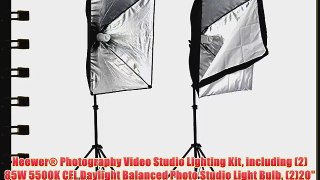 Neewer? Photography Video Studio Lighting Kit including (2)85W 5500K CFL Daylight Balanced