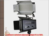 Fancierstudio 500 LED Video Light With Dimmer Switch XLR Pin Led Lighting Kit Light Kit With
