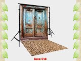 PRINTED Doors PHOTOGRAPHY BACKGROUND AND FLOOR DROP BACKDROP COMBO COMBO111 BOTH ITEMS a 5'x6'