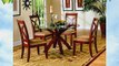 Star Hill 5 Piece Round Dining Table Set by Home Elegance in Cherry