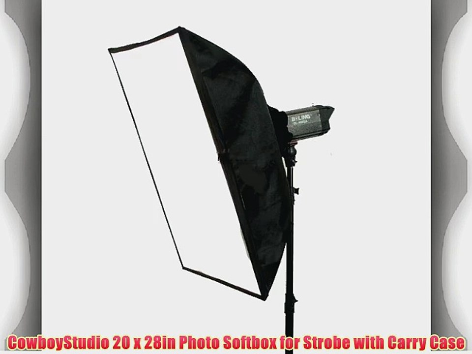 CowboyStudio 20 x 28in Photo Softbox for Strobe with Carry Case
