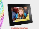 Aluratek ADMPF108F 8-inch Hi-Res Digital Photo Frame With 512MB Built in Memory (Black)