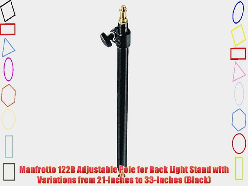 Manfrotto 122B Adjustable Pole for Back Light Stand with Variations from 21-Inches to 33-Inches