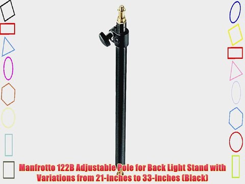 Manfrotto 122B Adjustable Pole for Back Light Stand with Variations from 21-Inches to 33-Inches