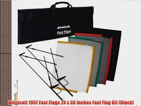 Westcott 1957 Fast Flags 24 x 36 Inches Fast Flag Kit (Black)