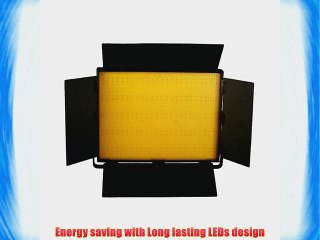 Download Video: ePhoto Powerful 1200 LED Dimmable Video Light Panel  24V DC 110V-230V CN1200H