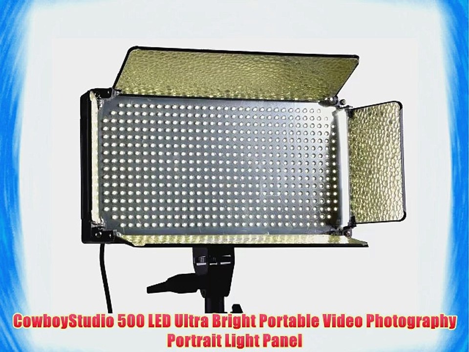 CowboyStudio 500 LED Ultra Bright Portable Video Photography Portrait Light Panel