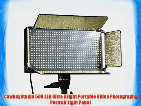 CowboyStudio 500 LED Ultra Bright Portable Video Photography Portrait Light Panel