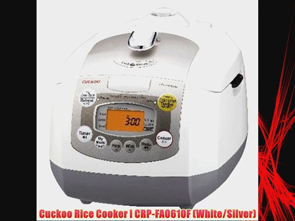 Cuckoo Rice Cooker l CRPFA0610F (White/Silver) video Dailymotion