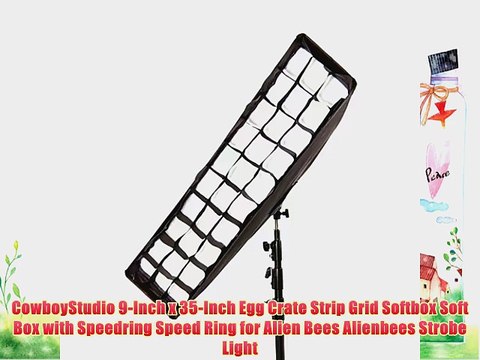 CowboyStudio 9-Inch x 35-Inch Egg Crate Strip Grid Softbox Soft Box with Speedring Speed Ring