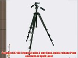 Calumet CK7100 Tripod Kit with 3-way Head Quick-release Plate and Built-in Spirit Level