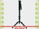 Varizoom Chicken Foot Carbon Fiber 4-Section Monopod with Fold-Down Tripod Foot