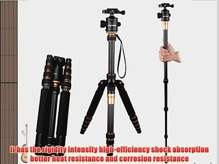 Mactrem Q666C Portable Carbon Fiber Tripod Monopod   Ball Head for DSLR Camera