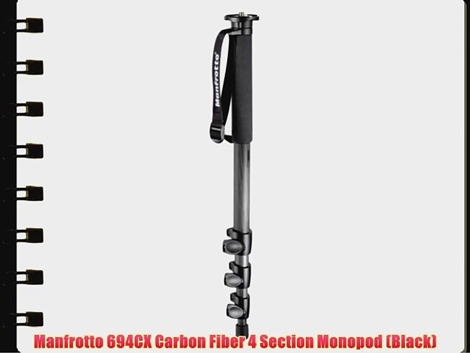 Manfrotto 694CX Carbon Fiber 4 Section Monopod (Black)
