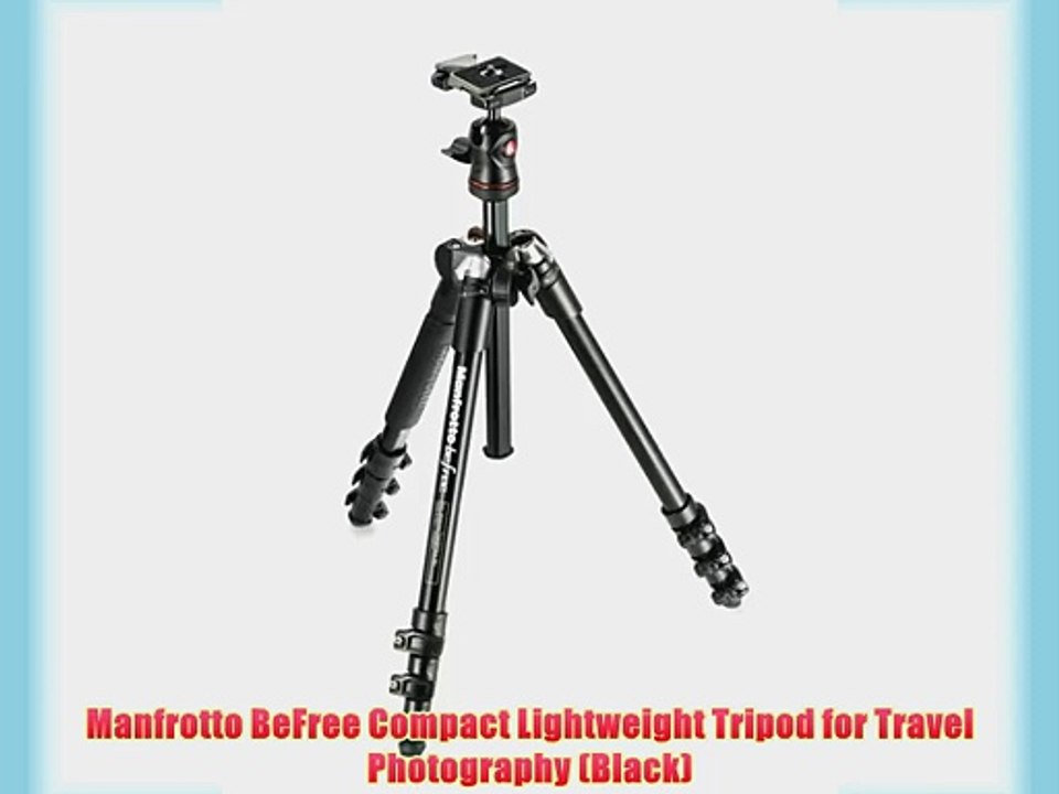 Manfrotto BeFree Compact Lightweight Tripod for Travel Photography (Black)
