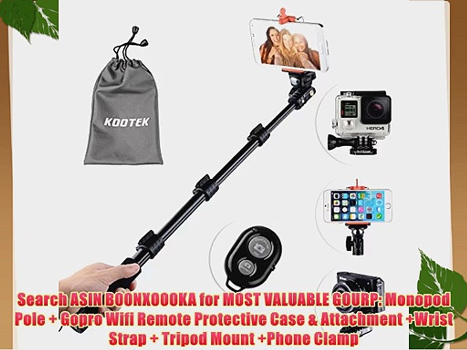 Kootek? Professional Adjustable Handheld Self Portrait Selfie Stick Pole Monopod for iPhone