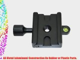 Desmond DAC-02 60mm QR Clamp 3/8 Inches with 1/4 Inches Adapter and Level Arca Compatible for
