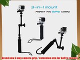 Techno Earth? 3 in 1 Mount Floating Grip Pol Arm Extension Perfect For GoPro Camera Camcorder