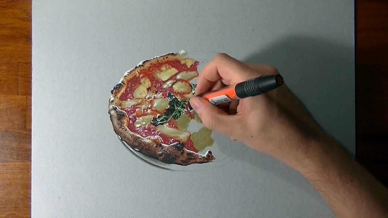 How I draw a pizza