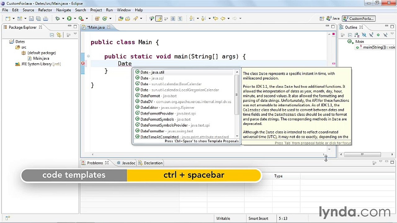 6-4. Working with date values - Java Classes Part 34